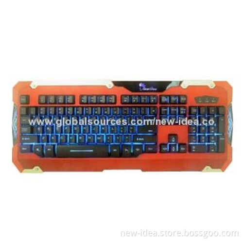 Gaming wired keyboard with LED backlight